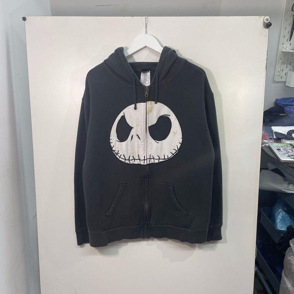 Disney Men's Black and Grey Hoodie